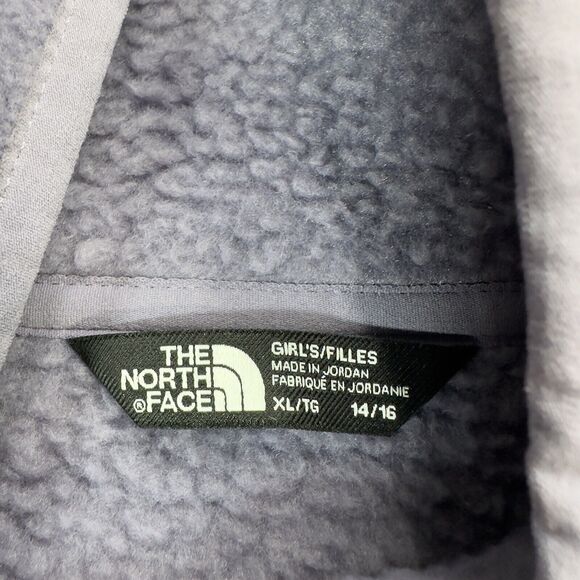The North Face Girls Fleece Mashup Jacket Lunar Slate XL 14/16 Purple NF0A82TE - Picture 2 of 10
